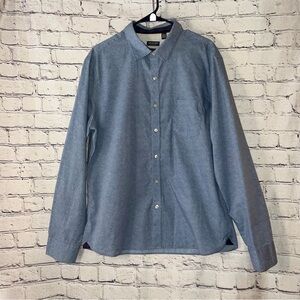 Van Heusen Men’s Never Tuck Slim Fit Long Sleeve Button Down Top Size XL